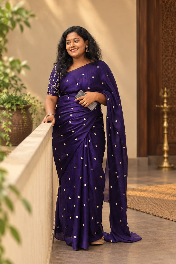 Space silk party wear saree collections