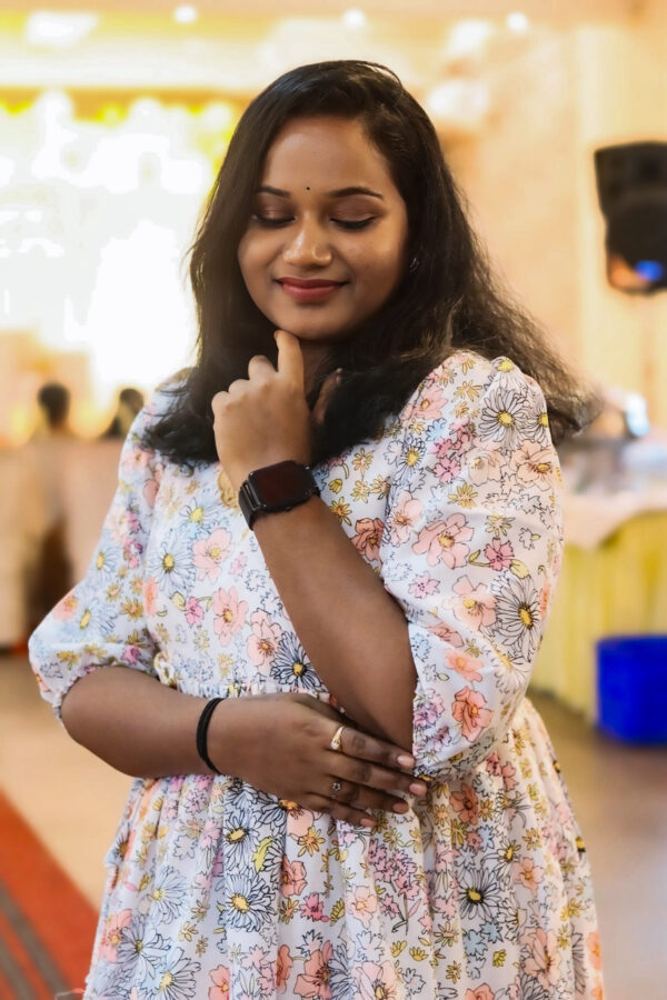 floral printed white maxi dress
