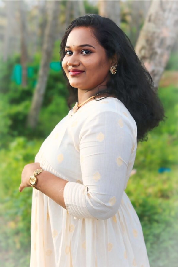 Onam special edition - Alia cut kasavu cotton kurthi