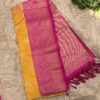 VARNAM - Yellow and pink semi silk saree