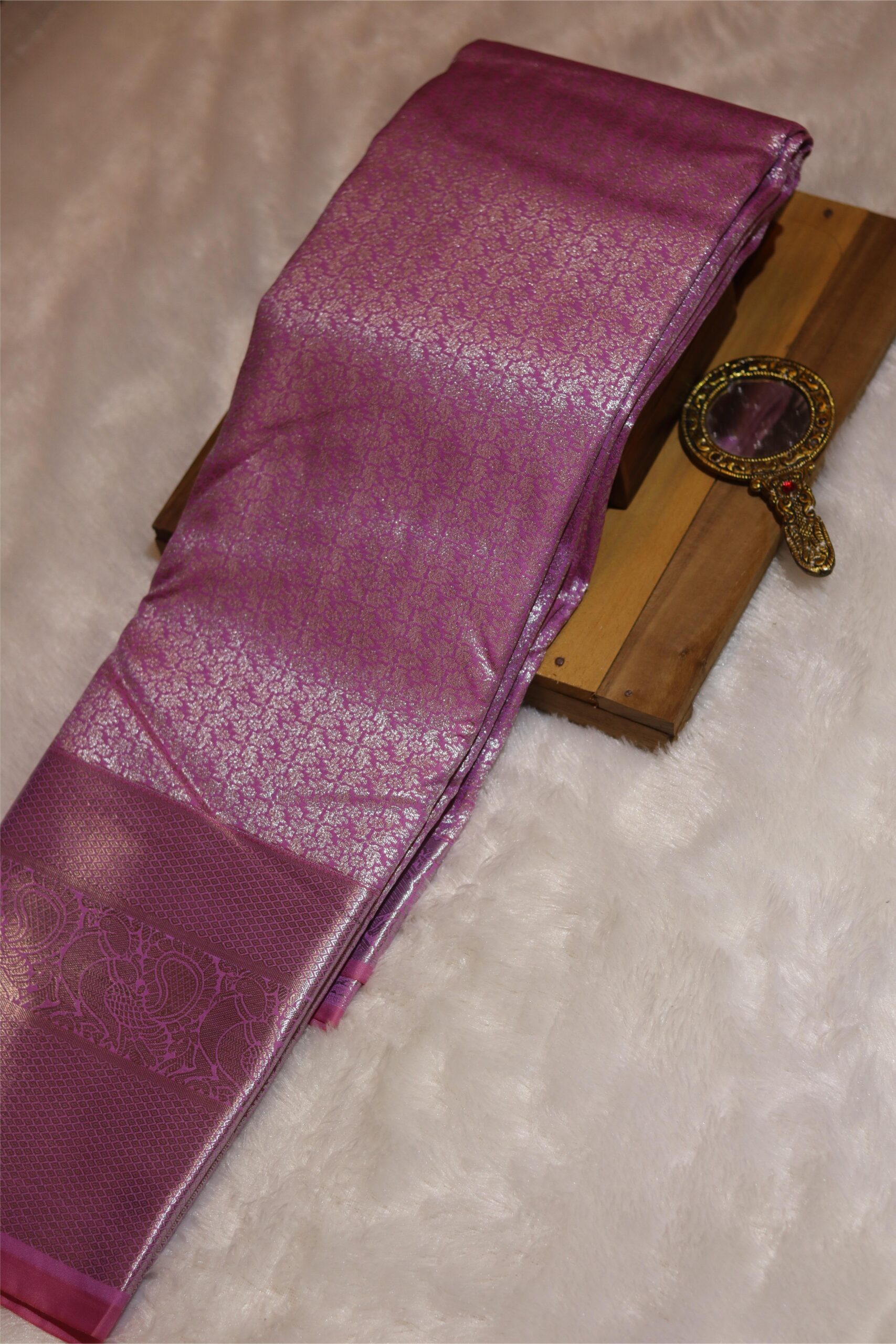 THARIGAI - Baby pink Semi silk sarees